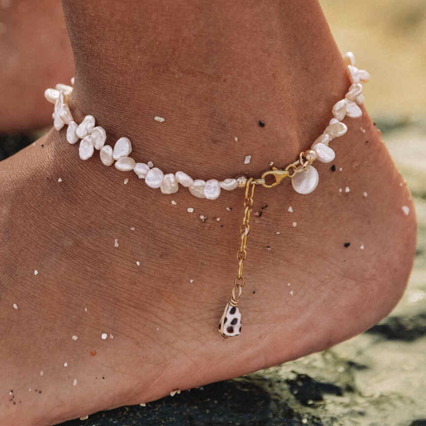 Chaîne de cheville | Maison Janines - Bijoux or à l’âme insulaire