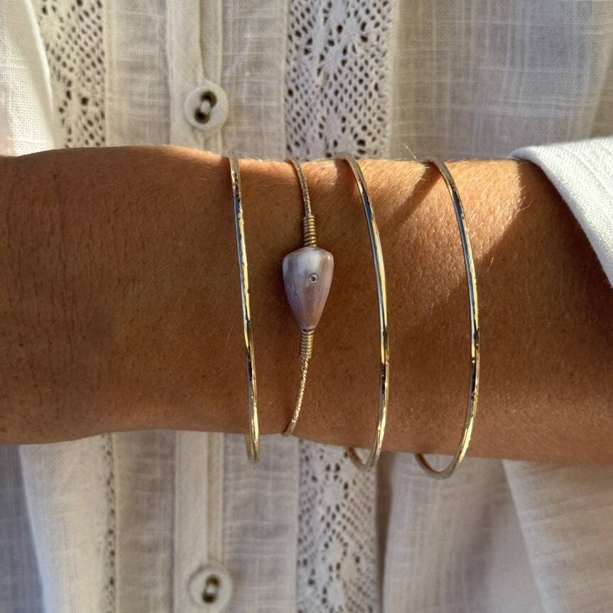 Bracelet Signature 22 | Maison Janines - Bijoux or à l’âme insulaire