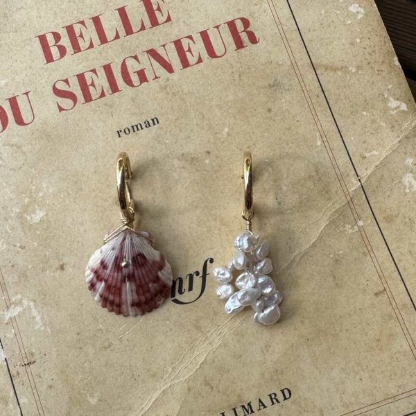 Boucles coquilles 04 | Maison Janines - Bijoux or à l’âme insulaire