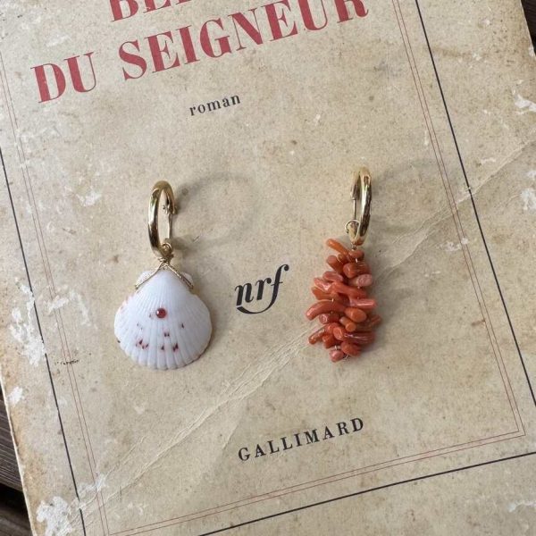 Boucles coquilles 05 | Maison Janines - Bijoux or à l’âme insulaire