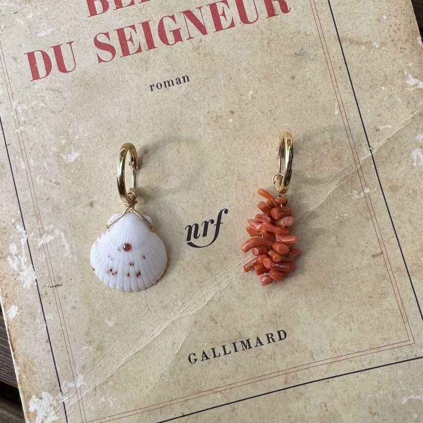Boucles coquilles 05 | Maison Janines - Bijoux or à l’âme insulaire