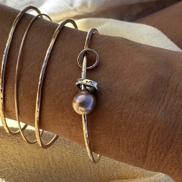 Jonc anneaux perle Ar 1 | Maison Janines - Bijoux à l’âme insulaire