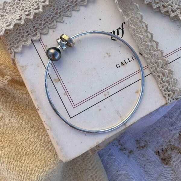 Jonc anneaux perle Ar 1 | Maison Janines - Bijoux à l’âme insulaire