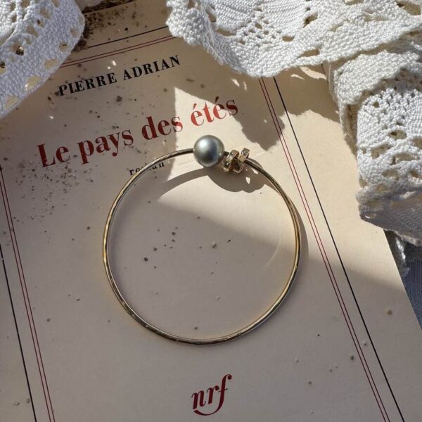 JONC OR 2 ANNEAUX PERLE 11 ( M )